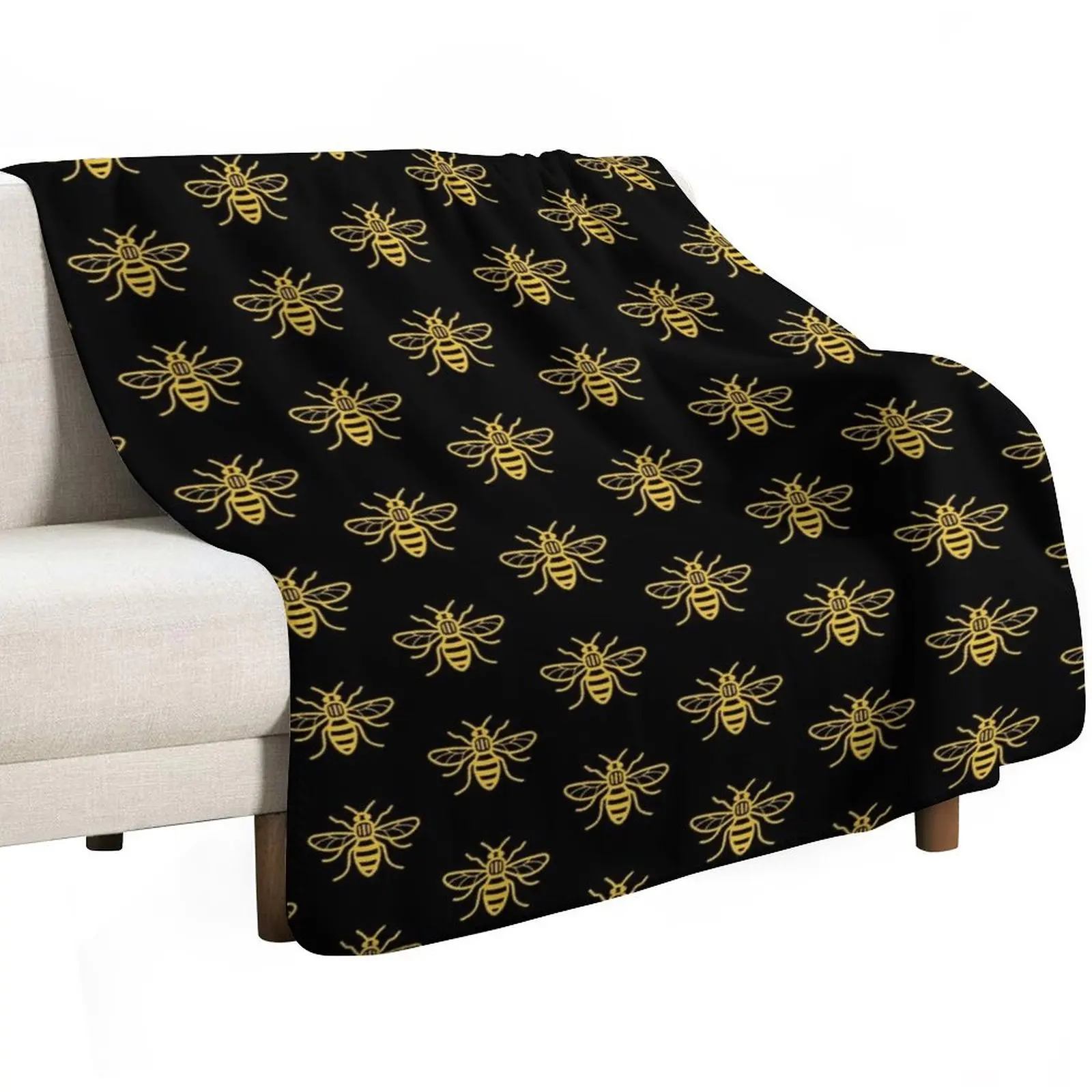 Manchester worker bee the symbol of Manchester Throw Blanket warm winter Tourist Custom warm for winter Blankets