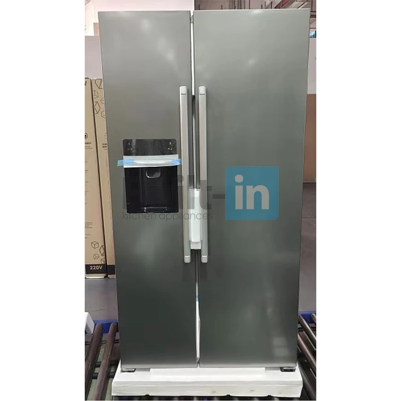 

90cm 501L Freestanding Refrigerator with Ice Maker Fridge Freezer