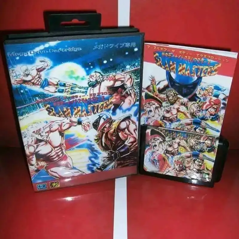 

Игровая карта Saturday Night Slam Masters с коробкой и руководством для 16-битной системы Sega MD Megadrive Genesis