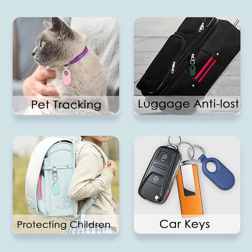 2024 New for Samsung Galaxy SmartTag2 Protective Silicone Case for Galaxy Smart Tag 2 with Key Ring for Keys Wallet Luggage Pets