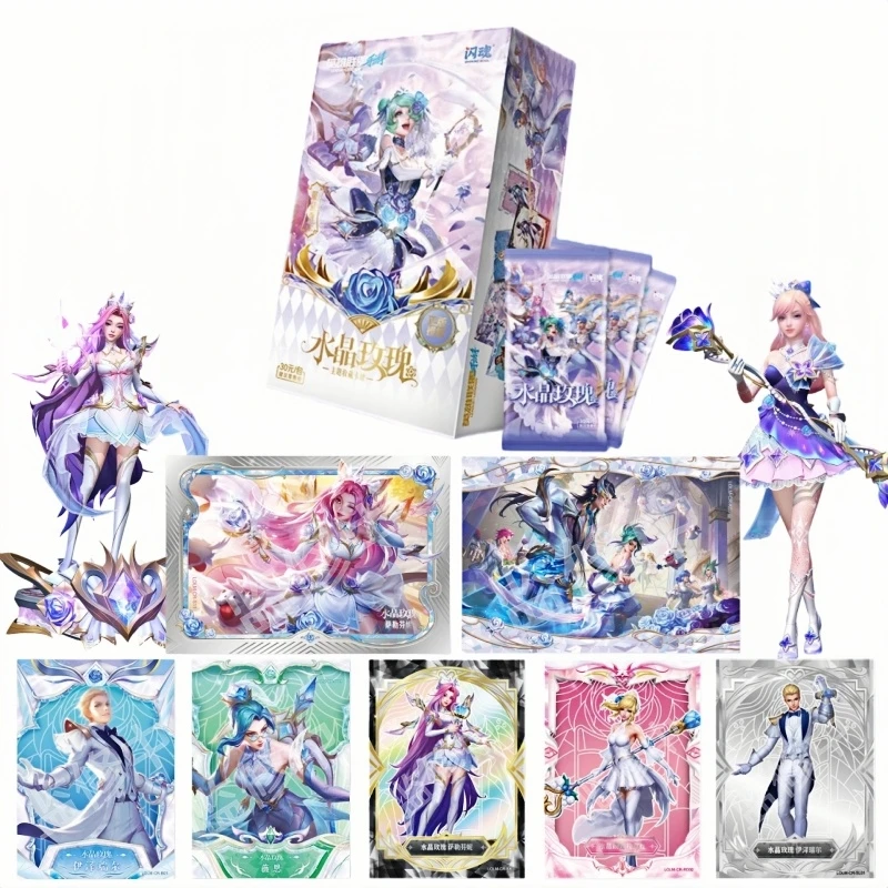 

Official Genuine League of Legends Crystal Rose Series Card Battle Trading Game Peripheral Collection Toy Card Holiday Gift