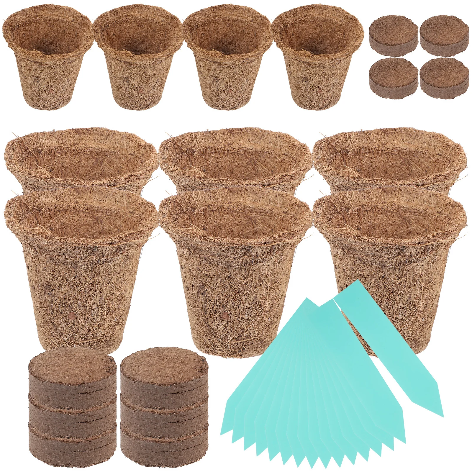 

1 Set Coconut Coir Plant Nursery Pots 6Cm Biodegradable Fiber Starter Containers For Garden Flower Vegetable Growing Gardening