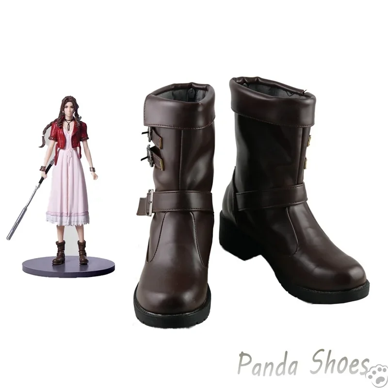 Game Final Fantasy Aeris Cosplay Shoes Anime Game Cos Comic Cosplay Costume Prop Shoes for Con Halloween Party