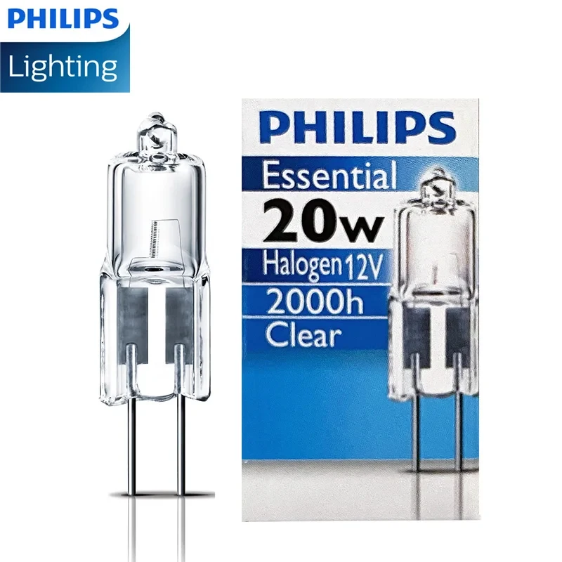Philips Essential Capsule G4 20W 12V Pin Lamp Halogen Decorative Light Clear 3000K Warm White Dimmable T9 Home Original Bulb