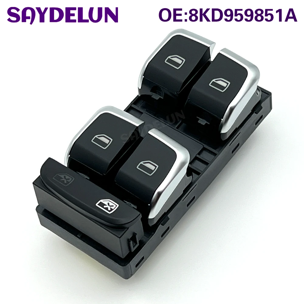 

8KD959851A 8K0959851F Car Power Master Control Window Switch Button For AUDI A4 S4 A5 S5 Q5 DriverSide Window HighQuality Button