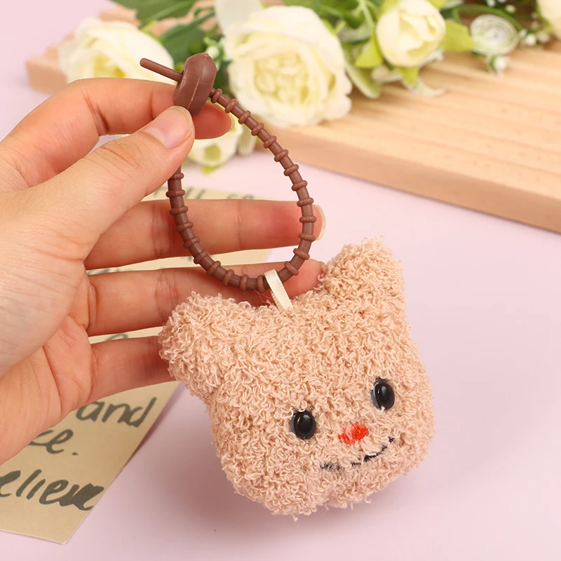 1PC Backpack Doll Pendant Cute Cartoon Butter Bear Plush Toy Keychain Car Key Accessories DIY Decoration