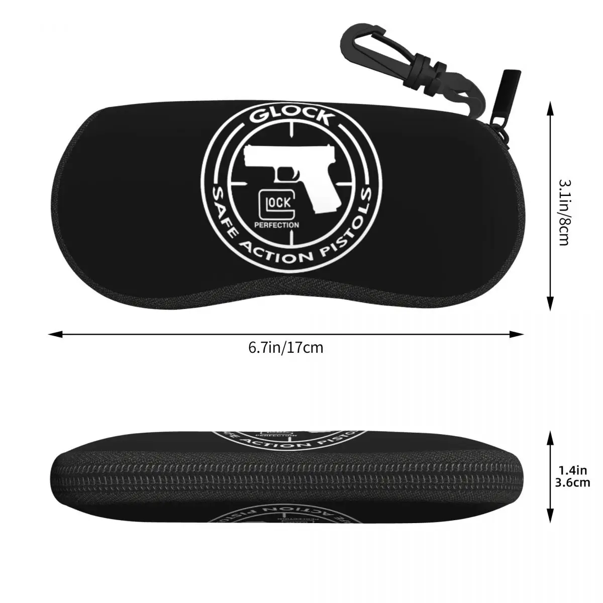 Custom Glock Glasses Case Fashion USA Handgun Pistol Logo Shell Eyeglasses Case Sunglasses Box