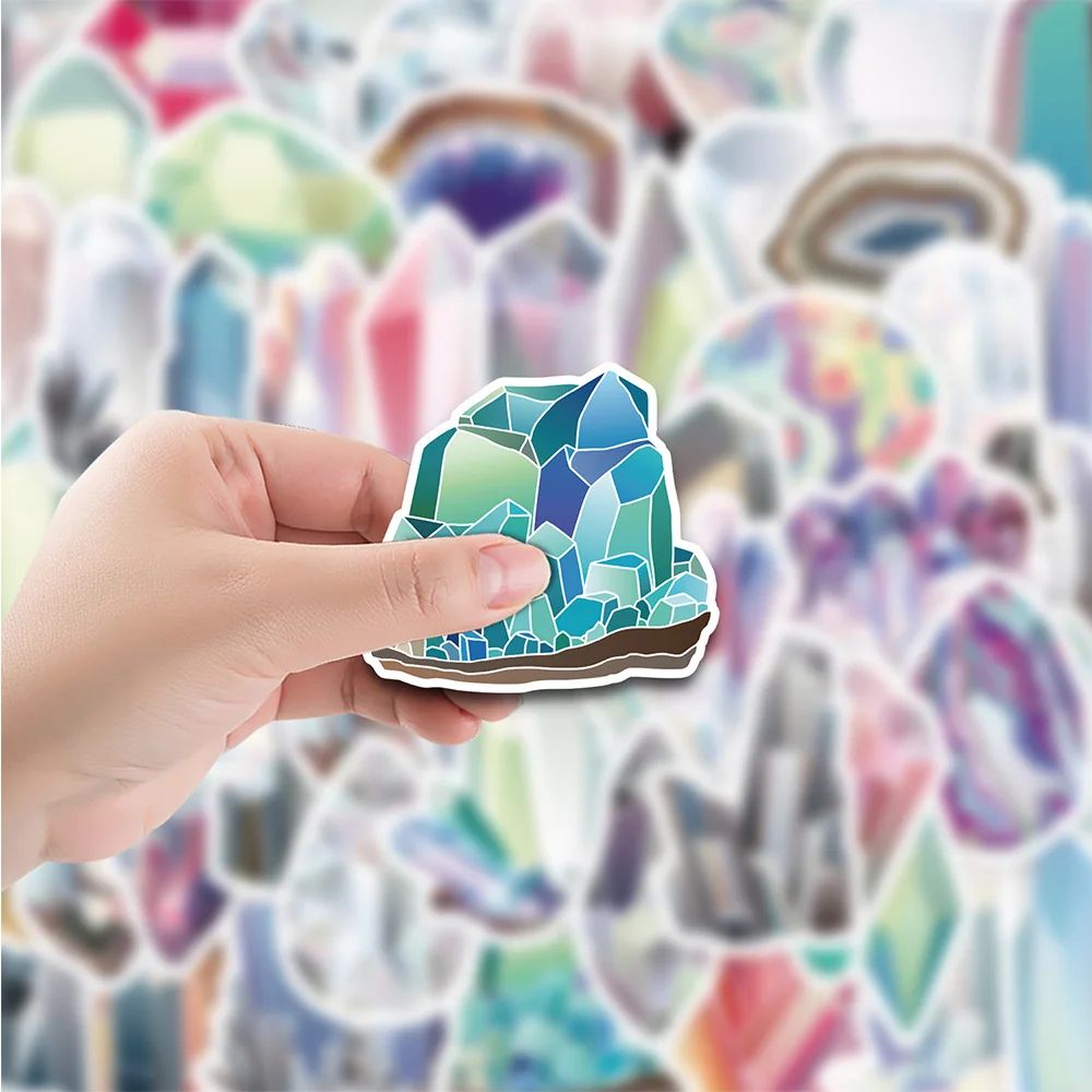 10/30/50 Uds pegatinas de piedras preciosas de cristal coloridas pegatina de estilo bohemio de dibujos animados DIY maleta cuaderno teléfono pegatinas de grafiti decoración
