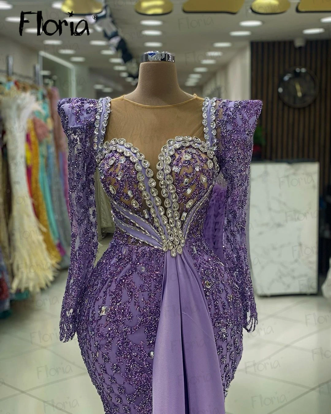 Vestido de fiesta árabe de manga larga para mujer, Vestidos de Noche de boda elegantes, vestidos formales para ocasiones, vestidos de graduación de talla grande