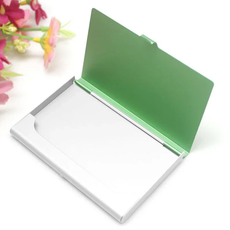 1Pc Men Business Card Case Stainless Steel Aluminum Holder Metal Box Cover Women Credit Business Card Holder Case Dropshipping