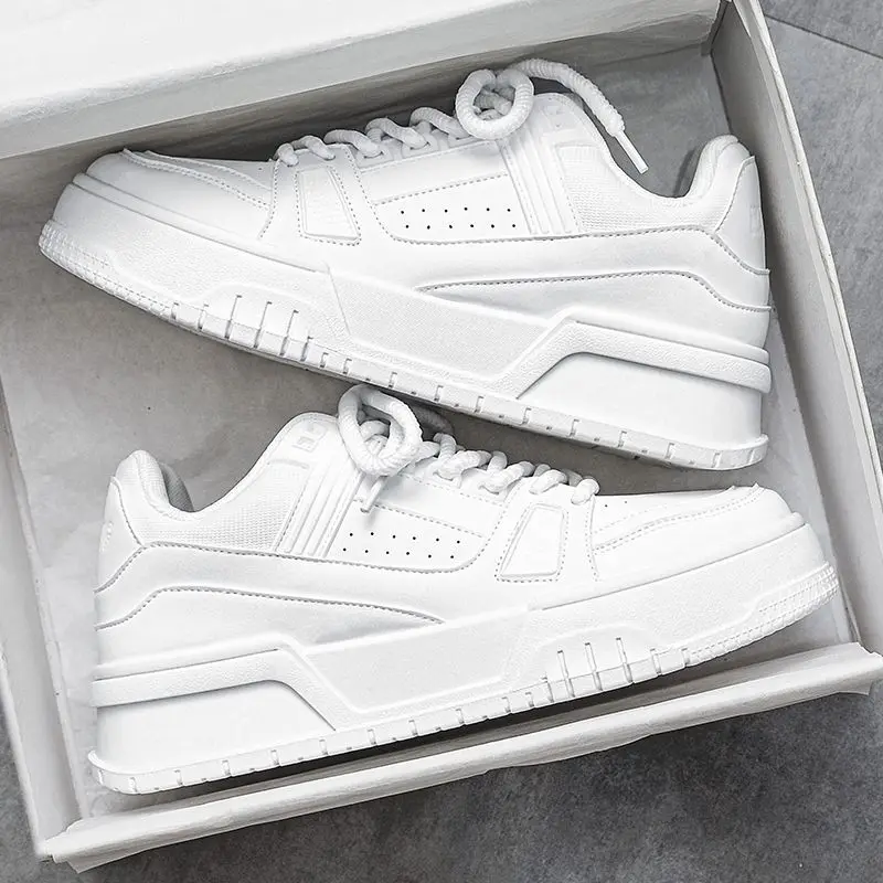 Men's Casual Sport Shoes Spring Autumn Thick Bottom Breathable Pure Color Leisure Fashionable Shoes for Youth with Zipper