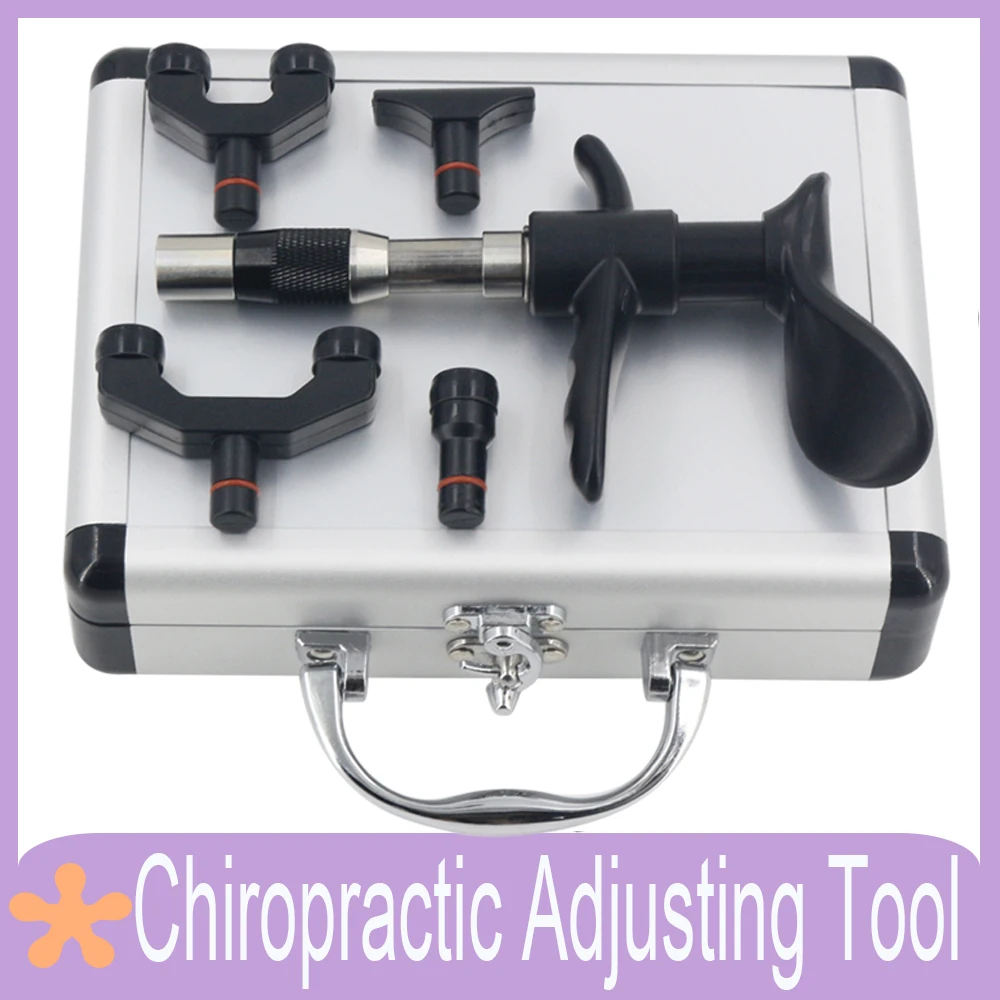 

300N Chiropractic Adjusting Tool New Manual Vertebration Correction Machine Professional Shoulder Neck Neck Massage Gun 4 Heads