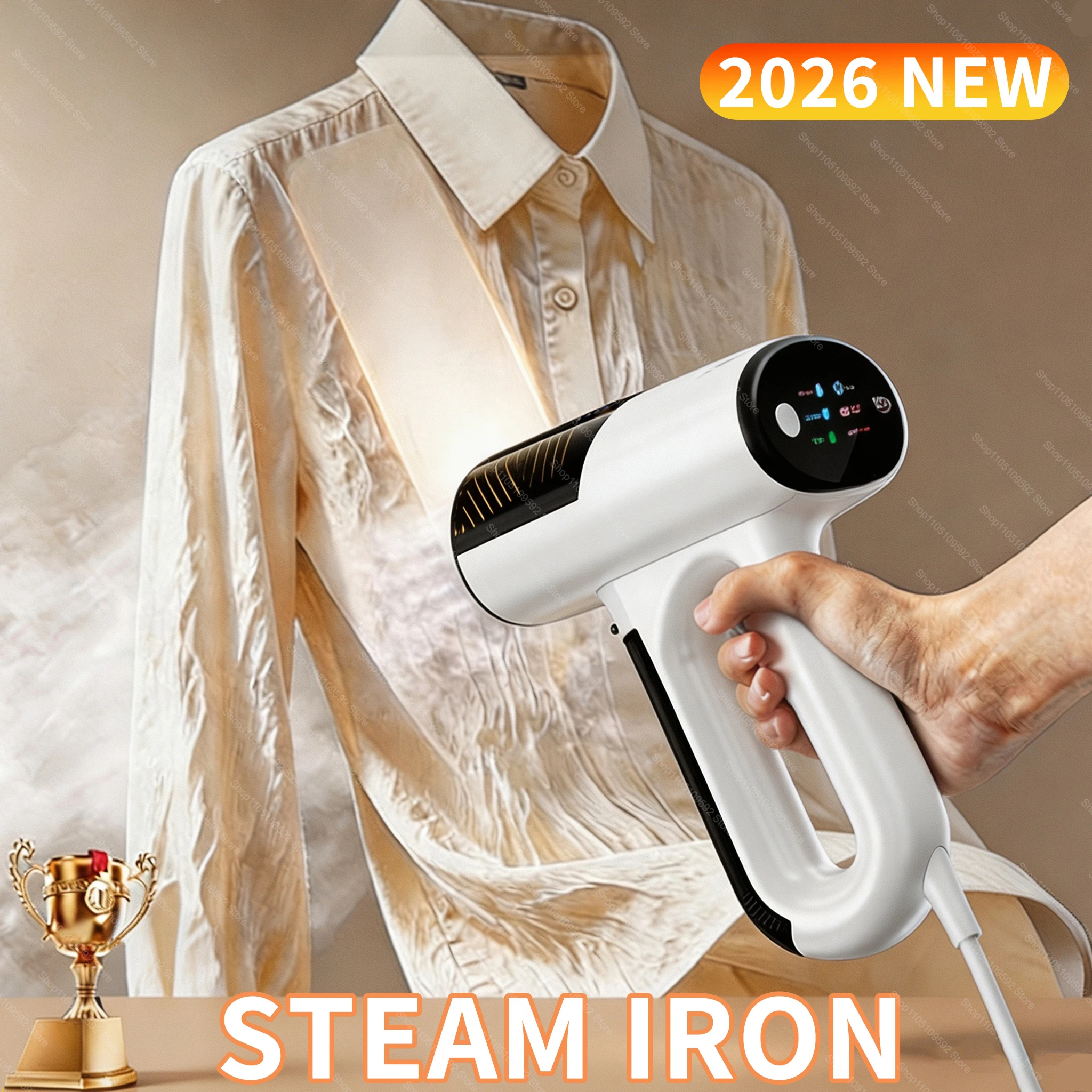NEW Powerful Adsorption Vacuum Steamer 2 in 1 Steam Ironing Dry Ironing Handheld Garment Steamer Smooth Out Stubborn Wrinkles