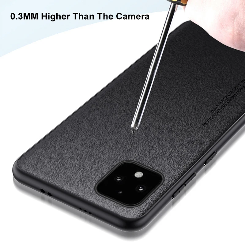 Luxury PU Leather Case For Google Pixel 4 XL Matte Back Cover Silicone Protection Phone Case For Google Pixel 4 4XL Pixel4 Coque