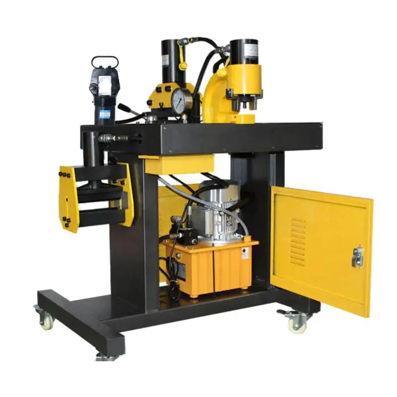 Professional 3-in-1 Hydraulic 220V Busbar Machine Copper Aluminum Multifunctional Busbar Punching Cutting Machine