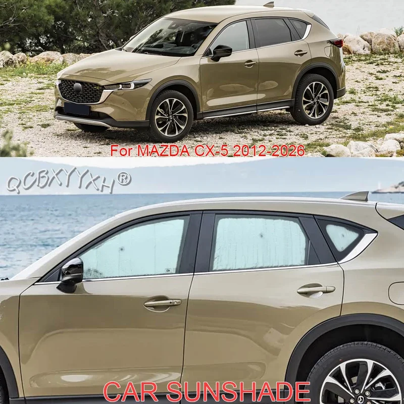 Car Sun Shade Aluminum Foil Foldable Cover Auto UV Heat Insulation Windshield Sunshades Accessories For Mazda CX-5 2012-2026