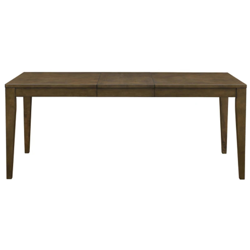 Cove Rectangle Extension Dining Table-Solid wood legs and metal stretcher, providing a sturdy base