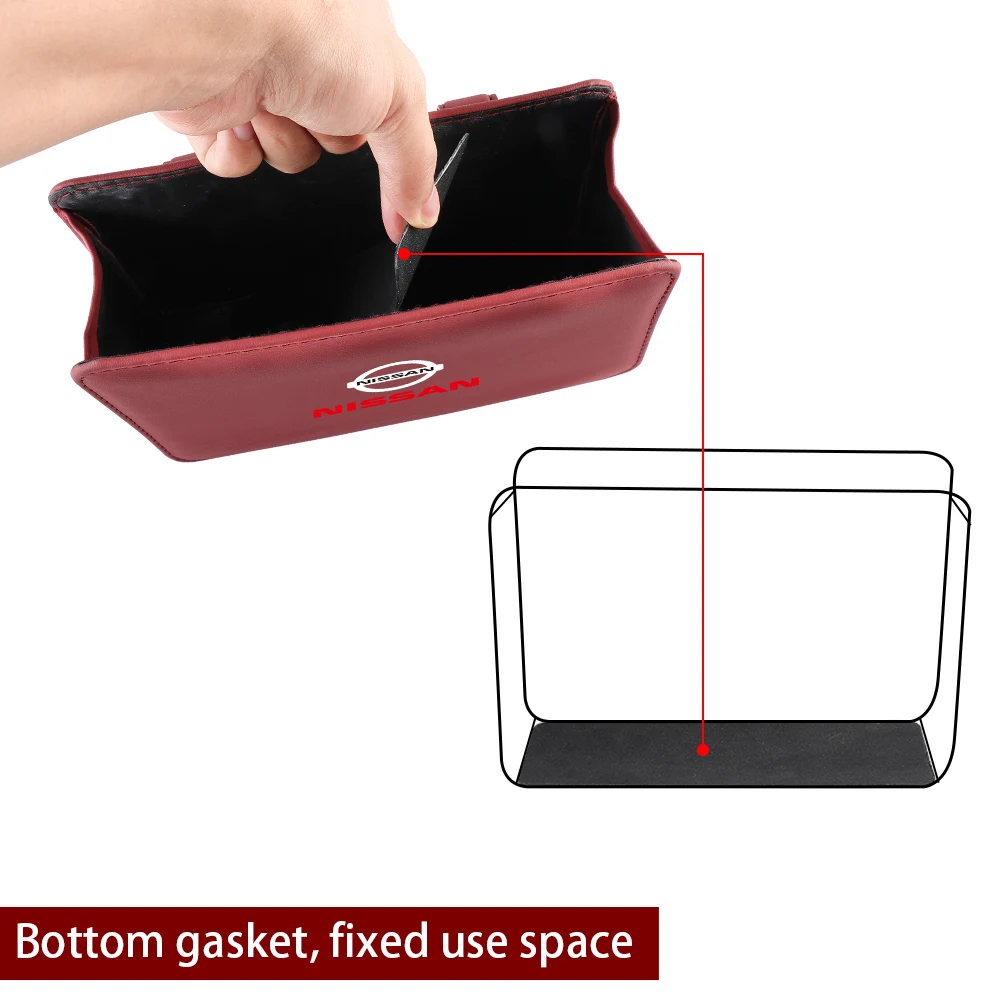 Car Door Side Storage Box Organizer Auto Dashboard Holder Pocket For Nissan X-trail Qashqai Juke Sentra Patrol Navara GTR Nismo