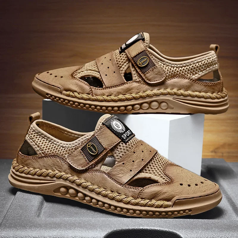 XIHAHA Brand Men Sandals Soft Casual Shoes Outdoor Breathable Mens Sandals Summer Comfortable Light Sandalias Slippers