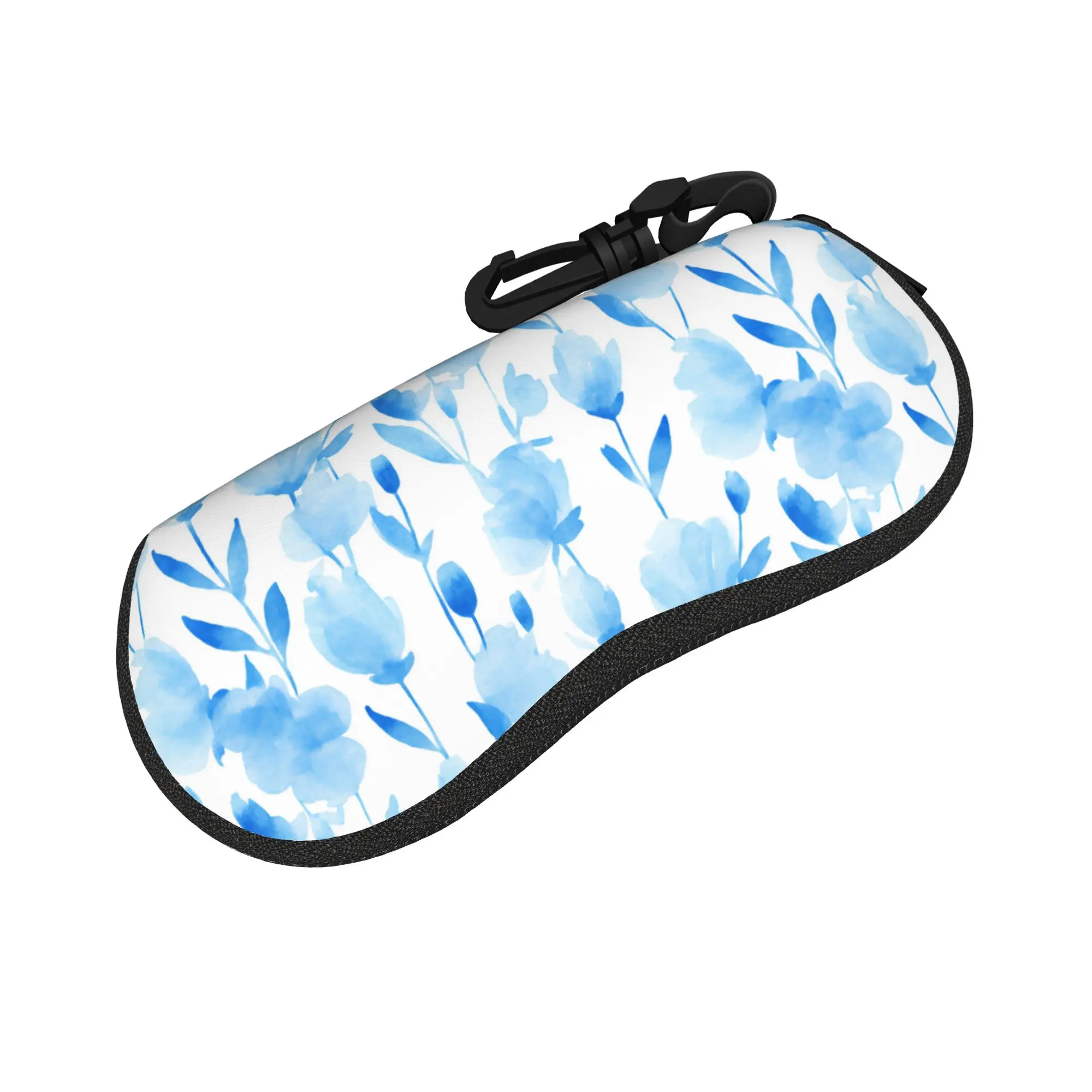 Harajuku Floral Illustration Watercolor flowers Glasses Case Anti-Fall Sunglasses Storage Box Anti-Pressure Eye Contacts Case