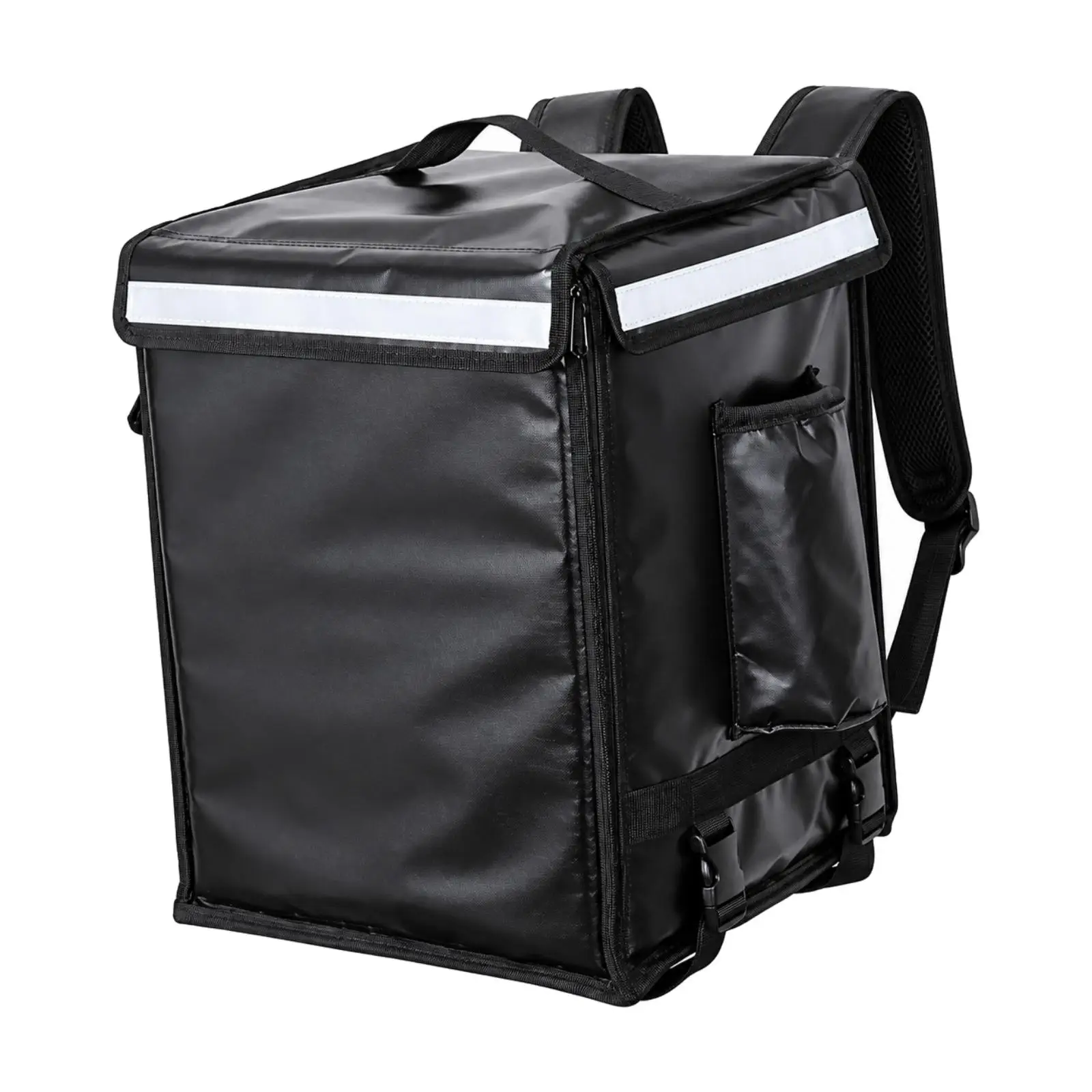Non Woven Thermal Insulated Backpack Delivery Container Bag for Food Transport Water Resistant with Side Pocket