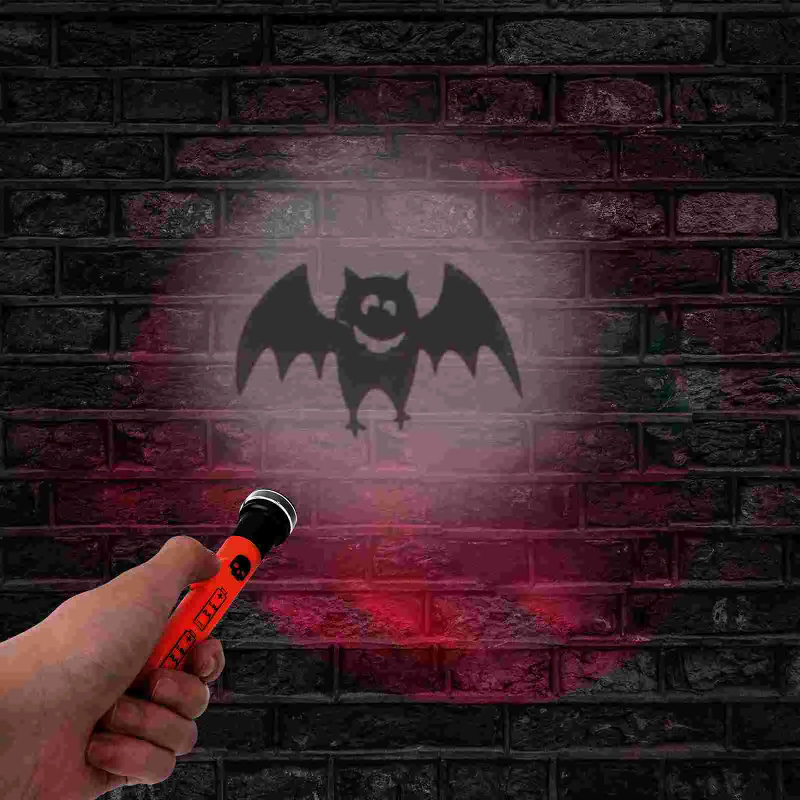 2 Sets Flashlight Pumpkin Ghost Pattern Halloween Projector Lamp Props Haunted House