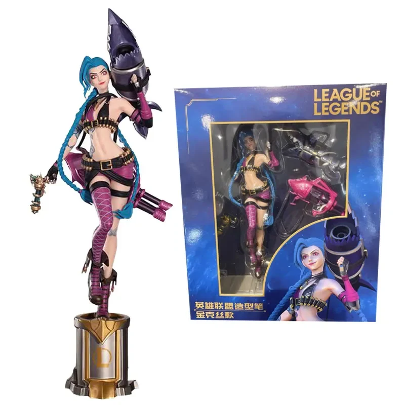 22 см MORSTORM LOL Jinx свободная пушка 3D стильные подвески ktop функциональные украшения свободные качественные товары аниме модели игрушки