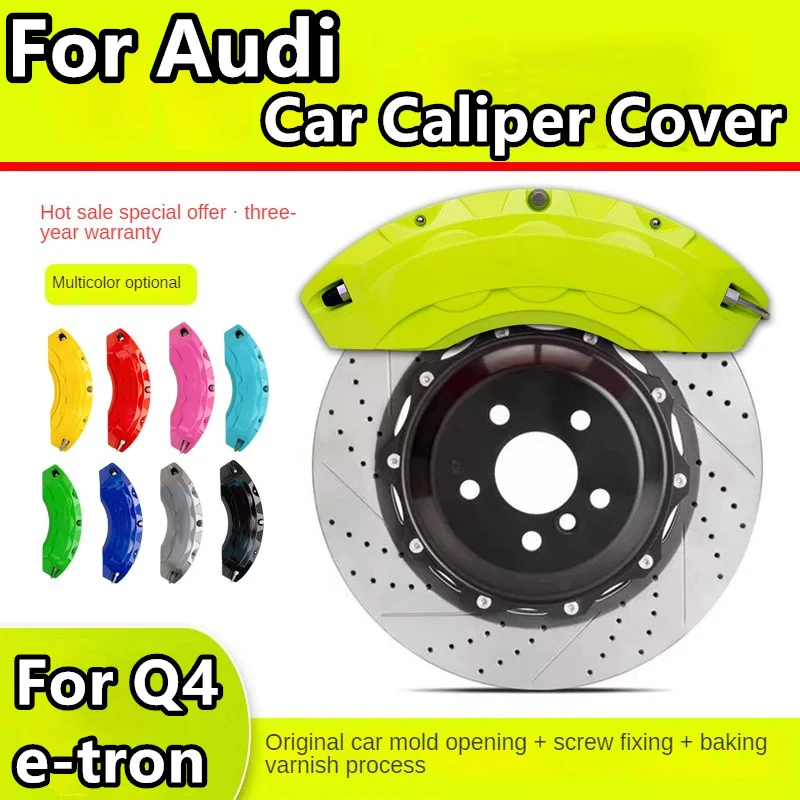 For Audi Q4 e-tron Brake Caliper Cover Aluminum Alloy Front Rear Wheel Modification Kit Fit 2022 2023 2024