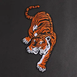 Mountain Tiger Size: 34x17.5cm Patch Embroidered Applique Sewing Clothes Apparel motorcycle jacket Accessories Badges