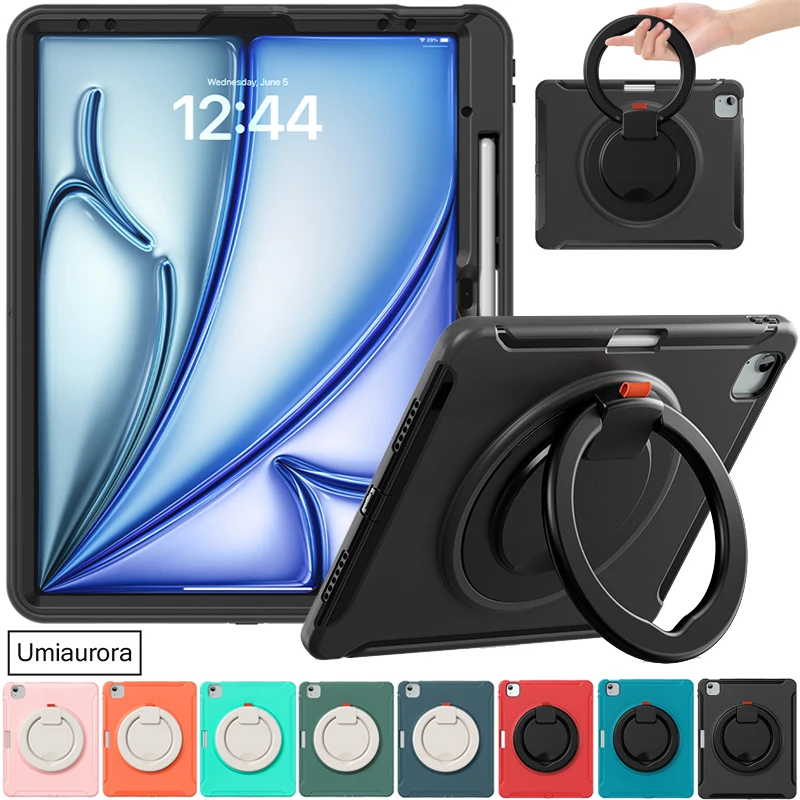 لباد ميني 8.3 "A17 برو 11 12.9 13 بوصة M2 M3 M4 M5 الهواء 7 6 5 4 10.9 حلقة سحب حامل اللوحي غطاء مدرع للصدمات Funda