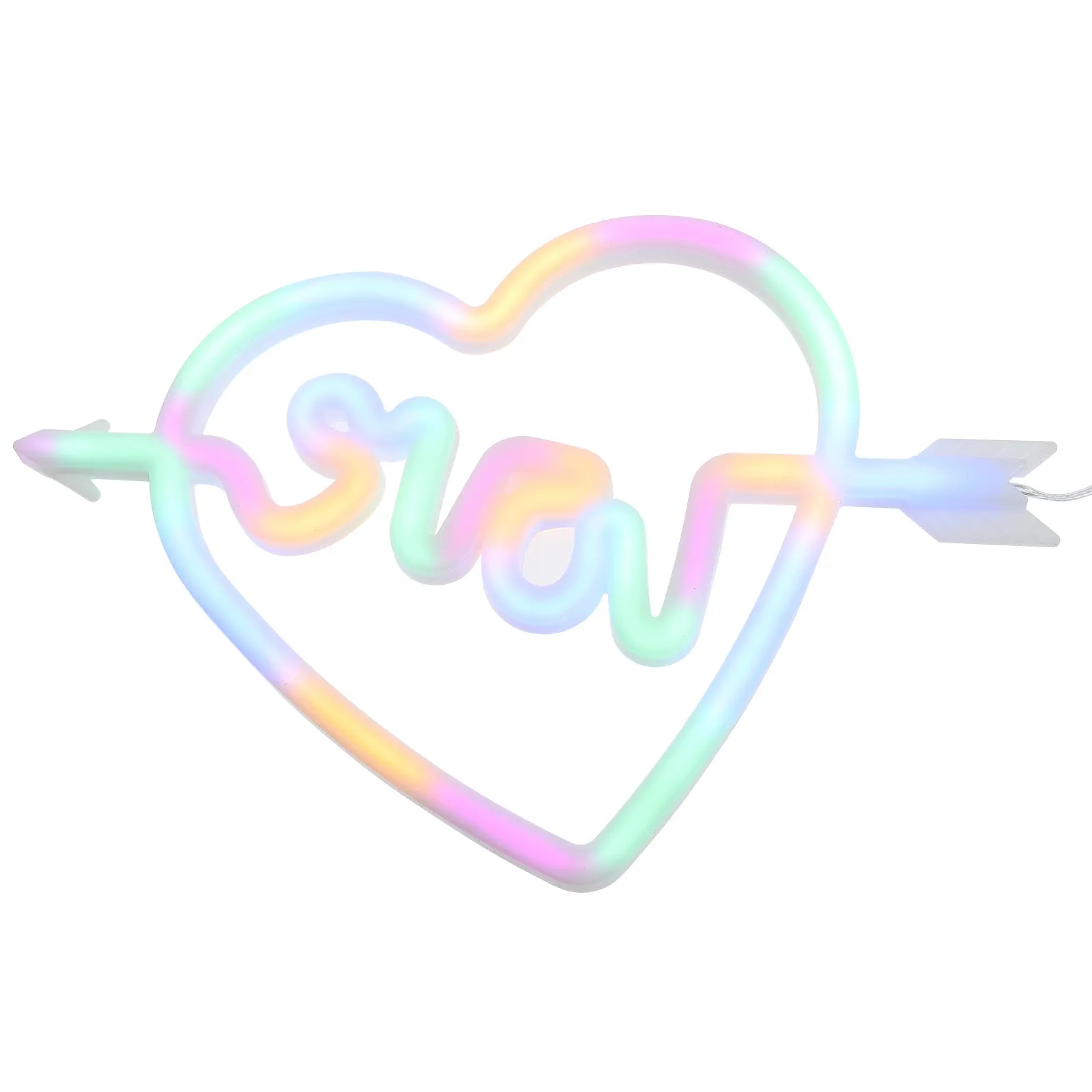 

Creative LED Heart Shape Neon Light Love Letter Design Romantic Bedroom Table Lamp Valentine's Day Party Decoration Unique Night