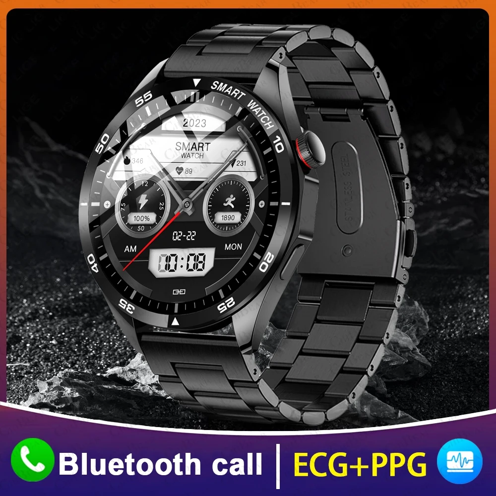 

New ECG+PPG Smartwatch Men 466 * 466 AMOLED HD Screen GPS Sports Fitness Tracker Bluetooth Call Smart Watch Men For Android IOS