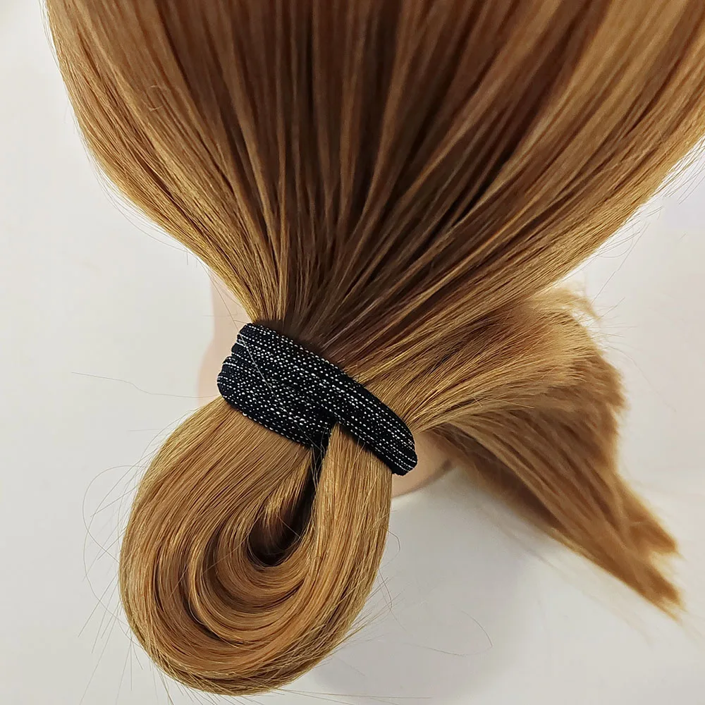 6 Stück modische europäische und amerikanische elastische Haarbänder für Frauen und Mädchen, Haargummis, Ringe, Seil für Haar-Accessoires, Pferdeschwanz-Halter – Detail 2