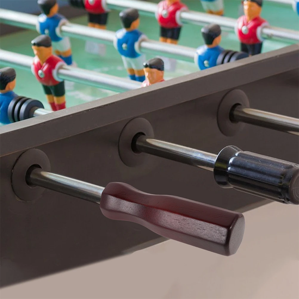 

2pcs Foosball Football Table Bar Table Soccer Bar Handle Mini Poles Handle Replacement Foosball Machine Handles Wooden Grip