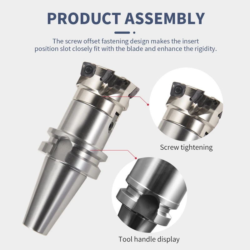 Imagem -06 - Fresa de Alimentação Rápida Ferramenta Cnc Mfh Hsb-mfh050 63 80 100r Fresadora Cabeça de Fresagem para Inserto de Fresagem Somt14