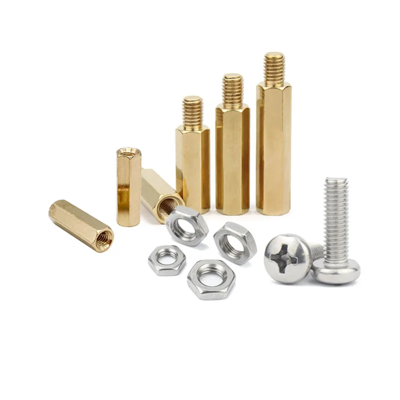 180Pcs/set M2*L+3mm M2.5/M3*L+6mm Hex Nut Spacing Screw Brass Threaded Pillar PCB Motherboard Standoff Spacer Kit