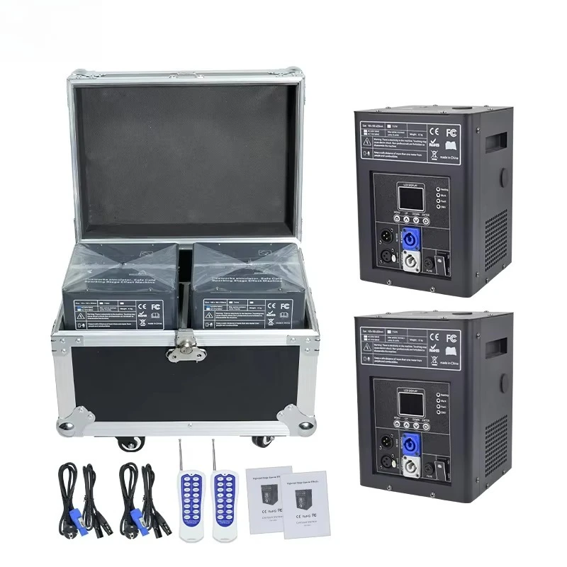 2PCS Cold Spark Machine 750W Remote DMX Contaol Cold Fountain Spark Machine Wedding DJ Party Stage Cold Sparkler Machine