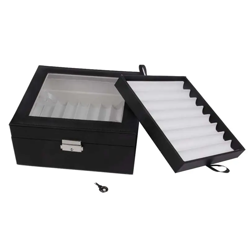 

【БЕСПРОДАЖА】16 слотов, деревянная коробка для ручек, футляр для хранения фонтана, деревянная витрина, прозрачное окно, футляр для канцелярских принадлежностей, коллекция