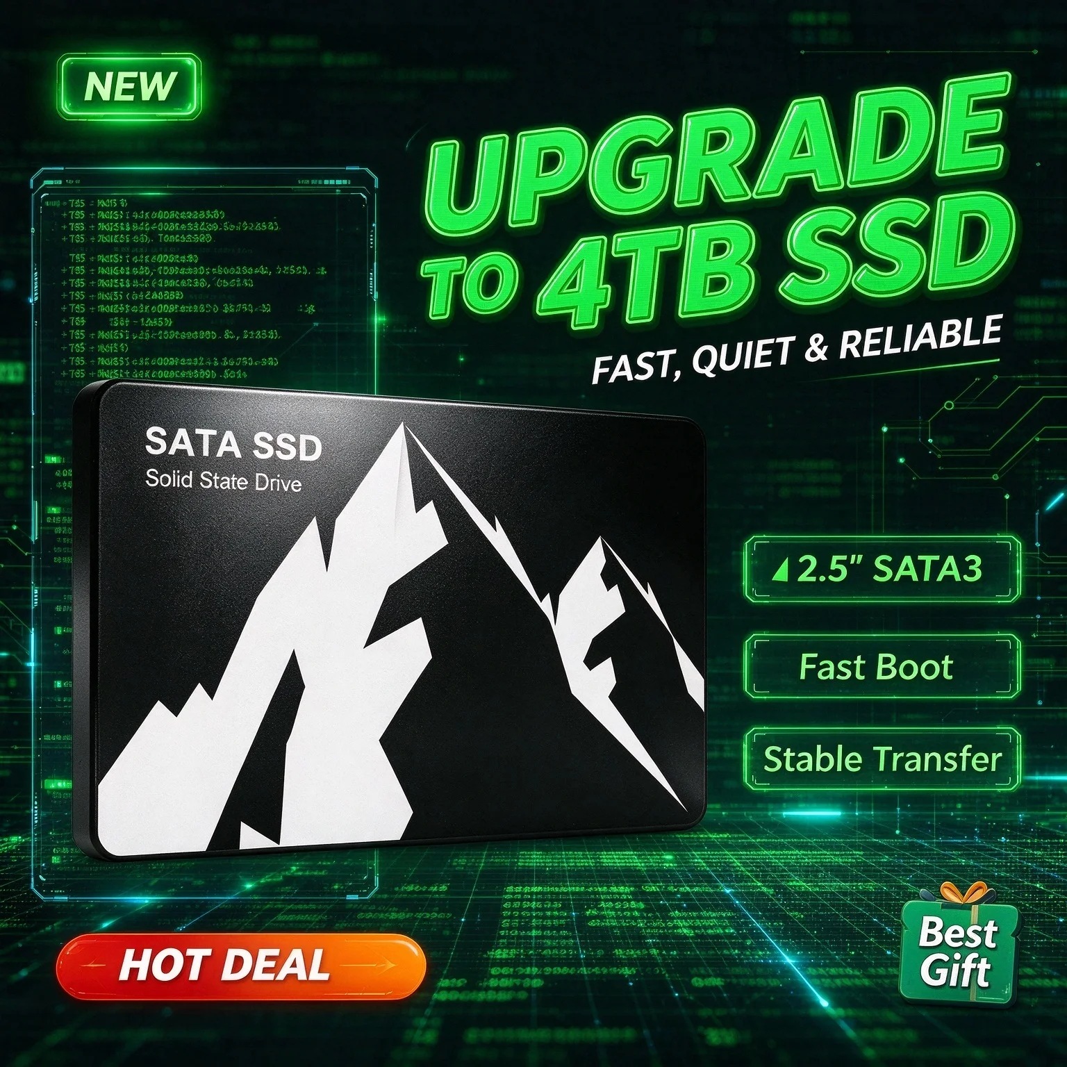 500GB 1TB 2TB 4TB SATA III High Speed Hard Drive Upgrade SSD 2.5 SATA3 Hard Disk Internal Solid State For Desktop Laptop PC