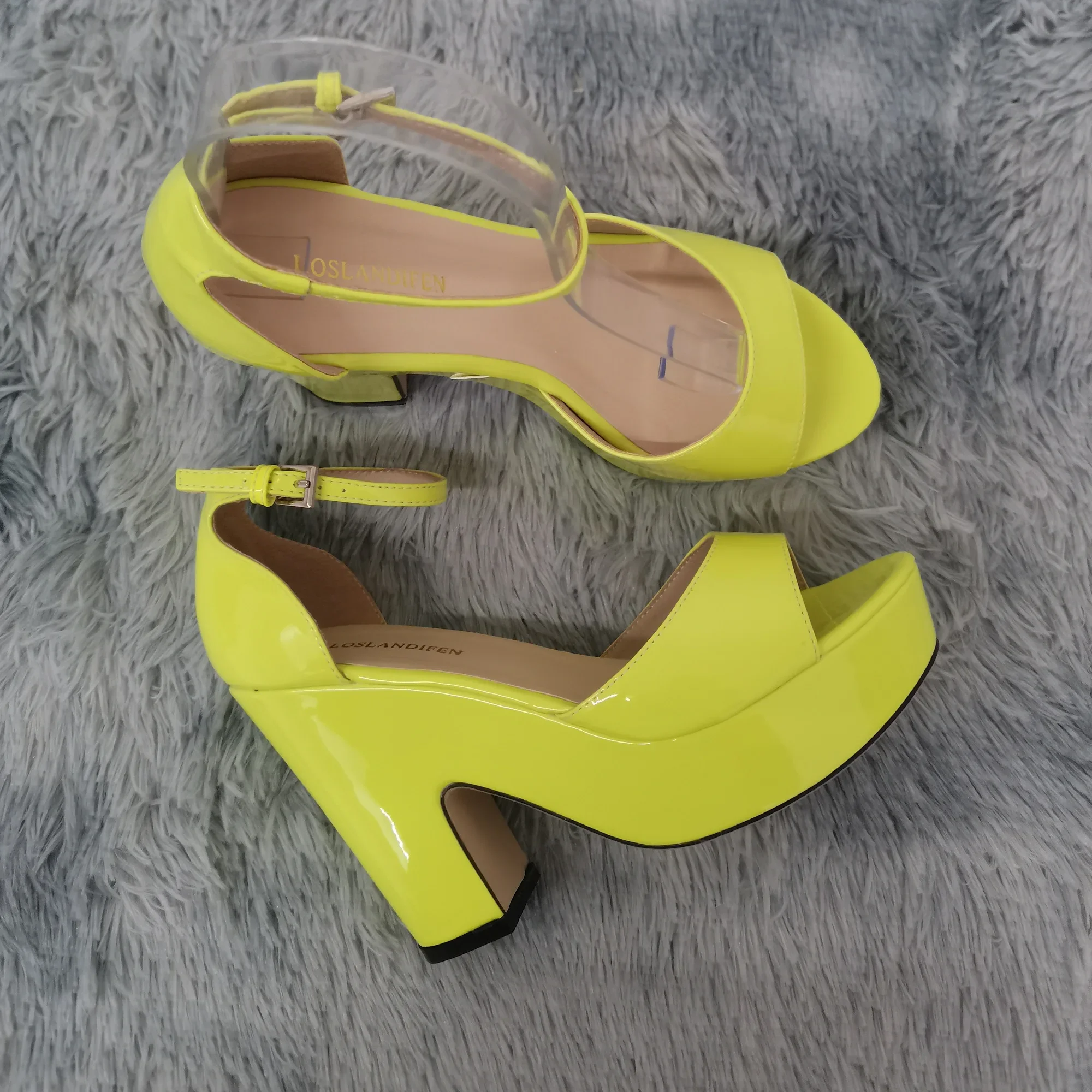 

Women Platform Sandals 2025 Summer Colourful Fashion Sexy Peep Toe Buckle Strap Sandal 12cm Thick High Heels Party Wedding Shoes