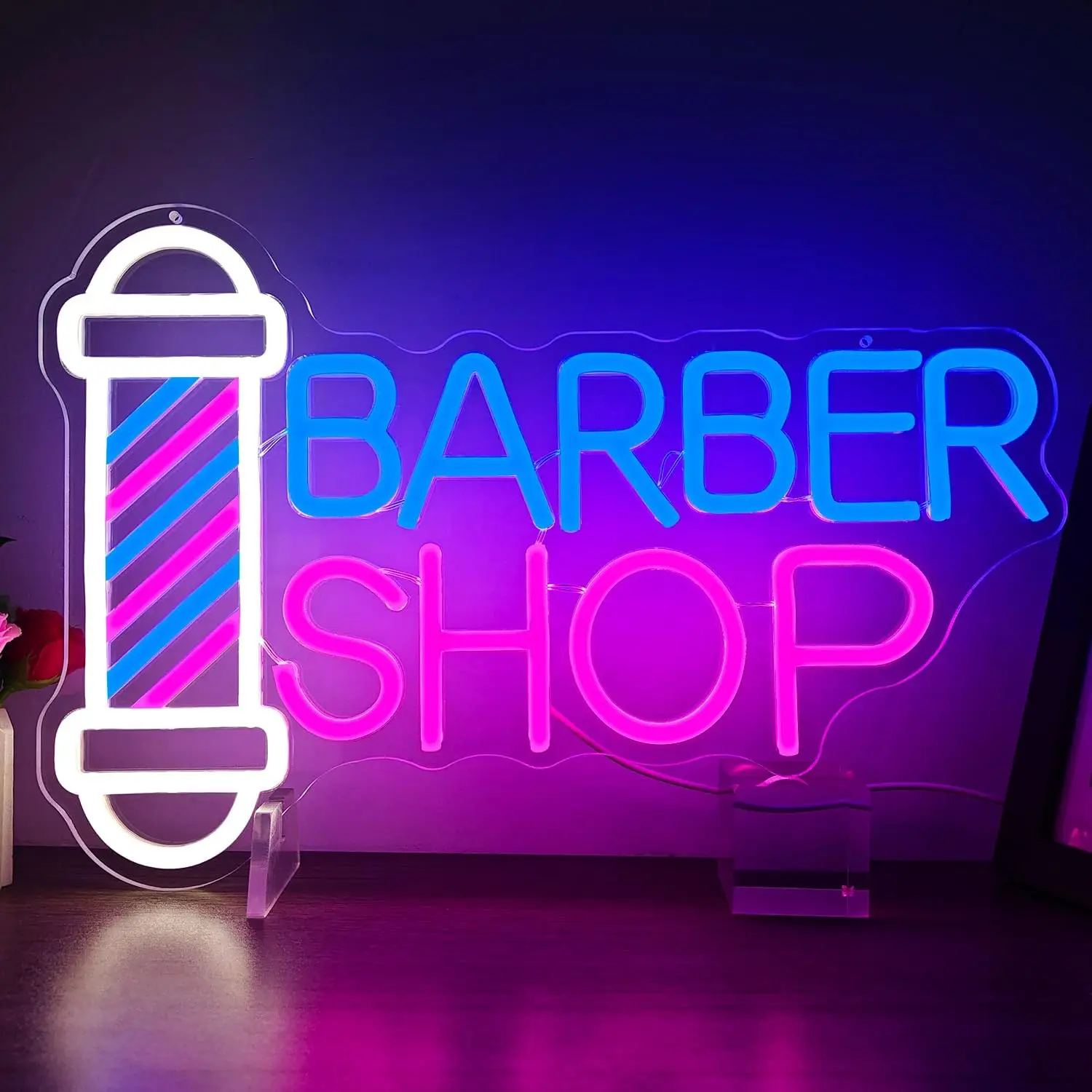 

Barber Neon Sign For Shop Hair Salon Decor LED Light Up Sign For Wall Decor Business Neon Light Holiday Gift For Hairdresser
