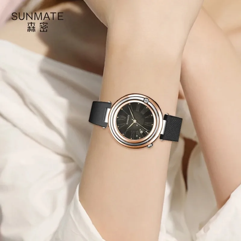 SUNMATE Luxury Top Brand Simple Fashion Women's Watch Waterproof Stainless Steel Bracelet Fashion Elegant Quartz Watch
