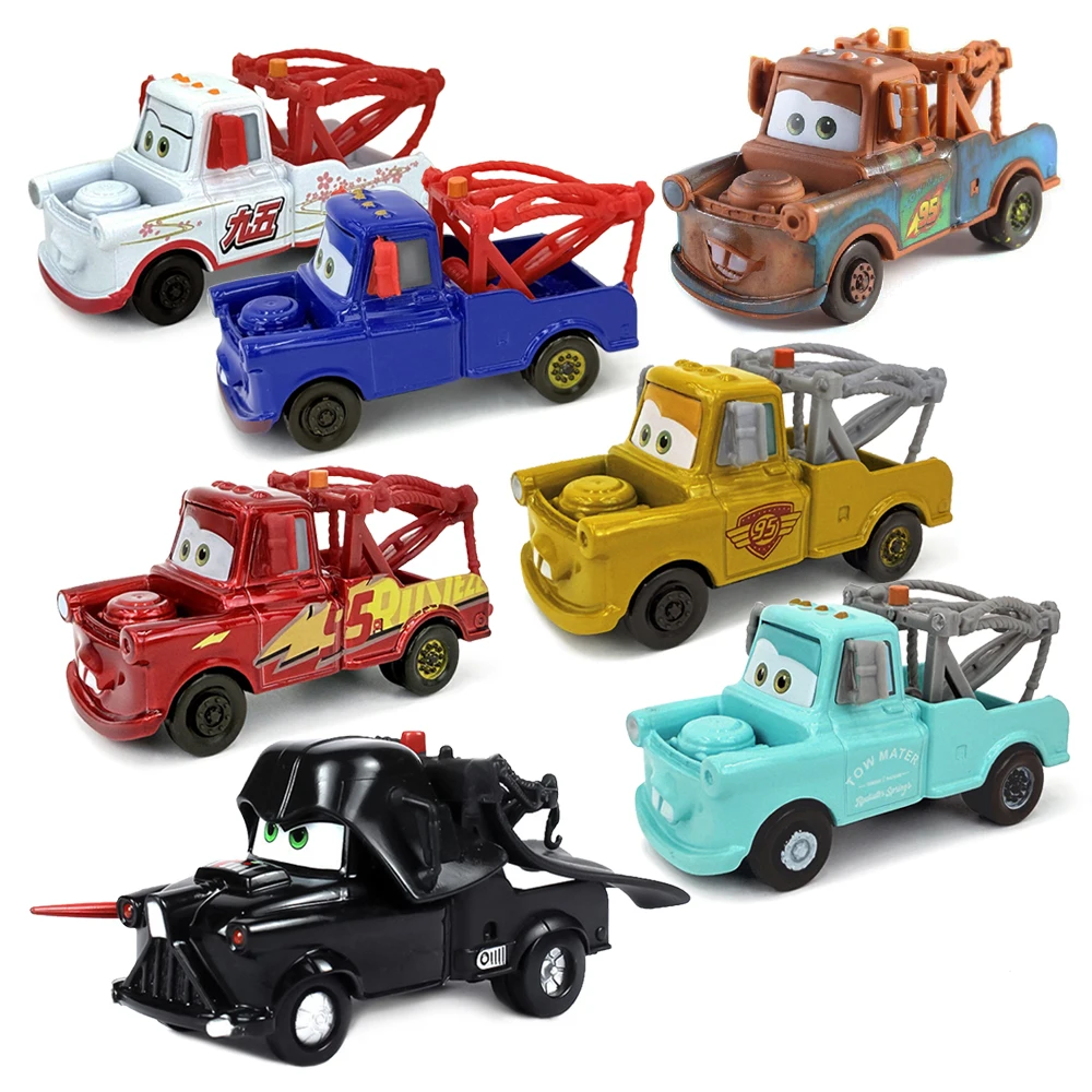 Disney Pixar Cars 2 3 Véhicule de récupération des personnages Série Mater Ivan Darth Vader Version Peinte Jouets de voitures en alliage