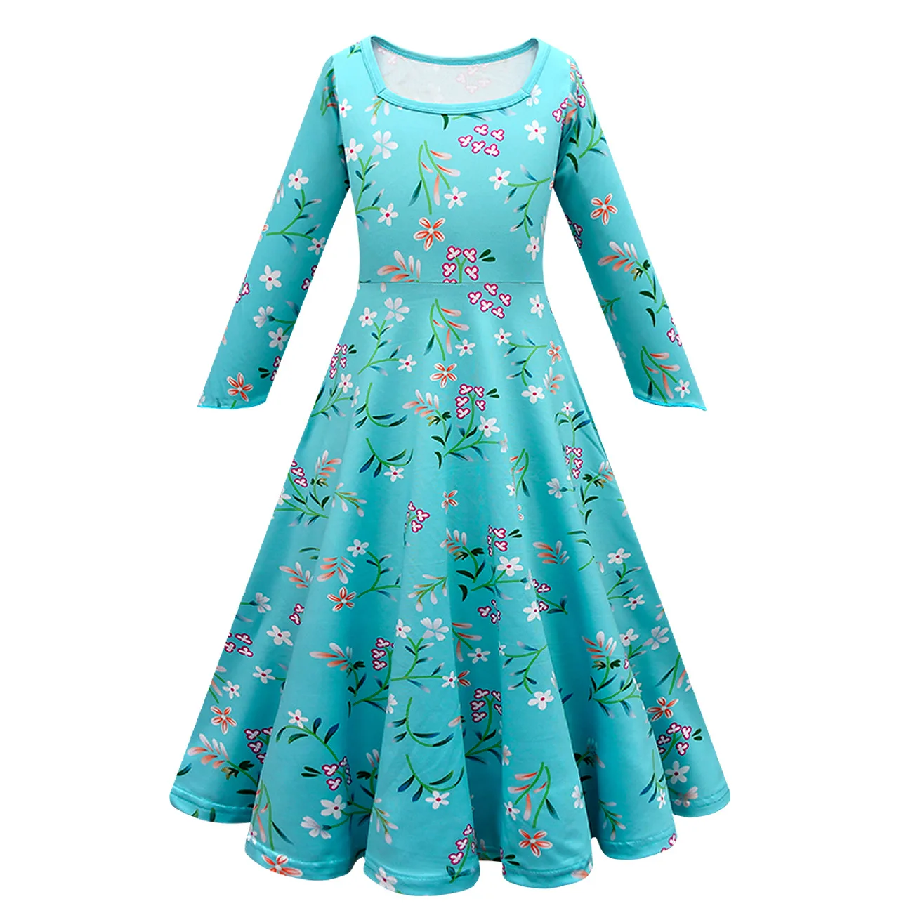 Film Enchanted 2 Kinder Kleider Mädchen Mode Licht Blau Prinzessin Kleid Langarm Weihnachten Kostüm Kinder Geburtstag Kleidung