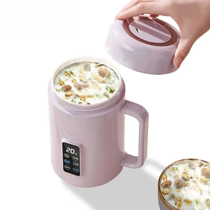 220V/110V Fully Automatic Mini Electric Stew Pot, Ceramic Household Soup & Porridge Cooker for Baby Food, EU/US Plug Compatible