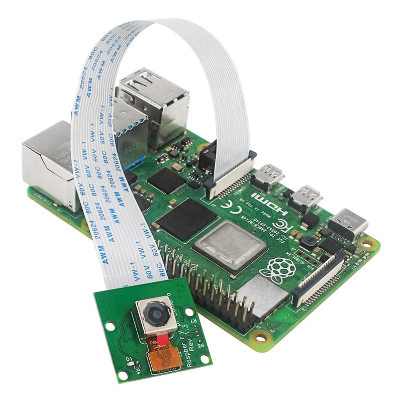 Raspberry Pi 4B/ZERO 2W Auto-Focus Camera Module 5MP Wide Angle (65Degree) with Flex Cable for AI/Computer Vision
