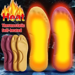 Self Heating Insoles Thermostatic Thermal Insole Massage Memory Foam Arch Support Shoe Pad Heated Pads Winter Warm Men Women