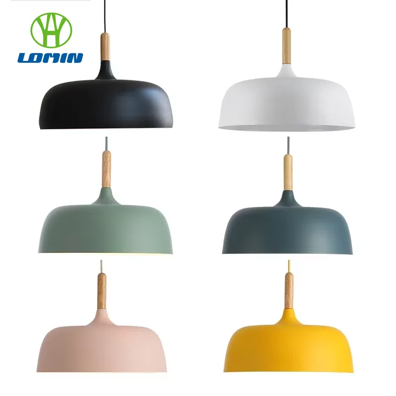 

Lomin Modern Pendant Light LED E27 Ceiling Lights Kitchen Dining Restaurant Wooden Decoration Hanging lighting Fixtures