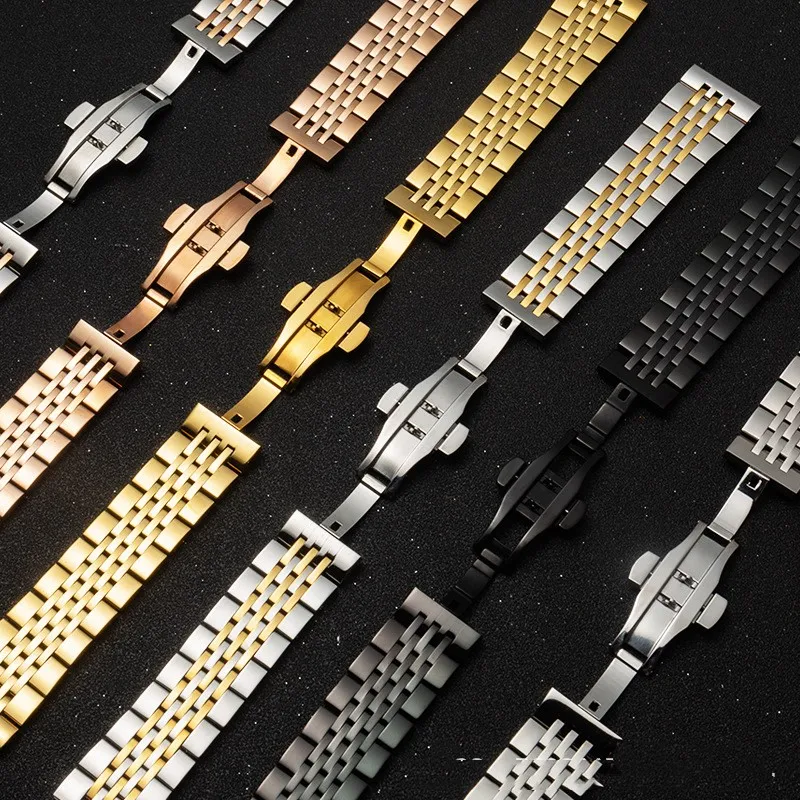 سوار ساعة مقاوم للماء من الستانلس ستيل ، إبزيم معدني للفراشة ، جودة عالية ، 12 ، 13 ، 14 ، 15 من من من من الفولاذ المقاوم للصدأ ، 16 ، 17 ، 18 ، 19 ، 20 21 ، 22 ، 23 ، 24 روض