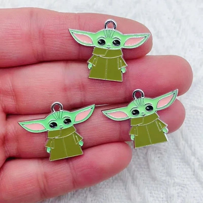 10pcs Cartoon Anime Charm Jewelry Accessories Enamel Necklace Earring Pendant Diy Making Supplies Alloy Metal